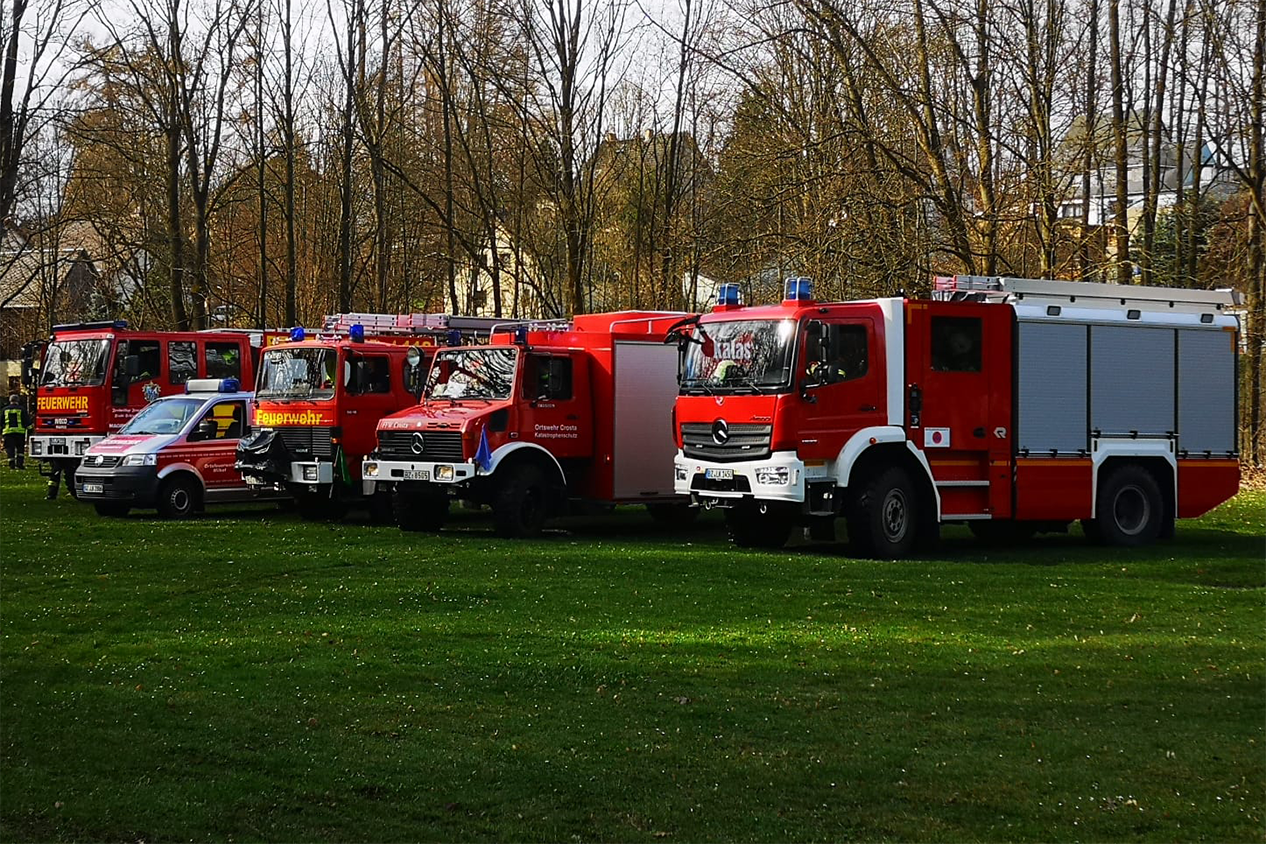 Gemeinsame Übung mit dem Löschzug